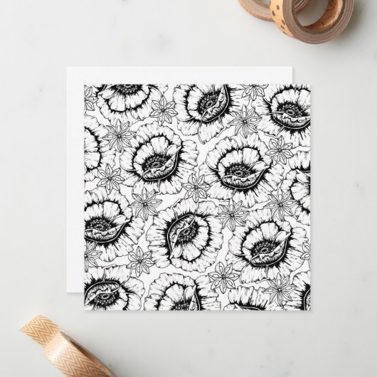 Farbe Ihrer eigenen Anemone-Blume Mitteilungskarte (Vorderseite/Rückseite Beispiel)