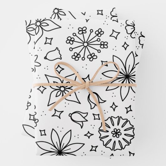 Farbe Ihrer eigenen Blume Geschenkpapier Set (Beispiel)