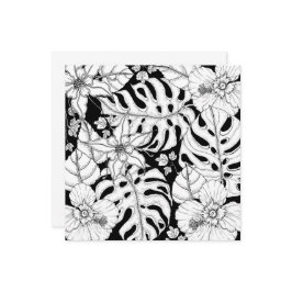 Farbe Ihrer eigenen tropischen Blätter und Blume Mitteilungskarte