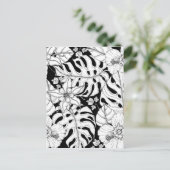 Farbe Ihrer eigenen tropischen Blätter und Blume Postkarte (Stehend Vorderseite)