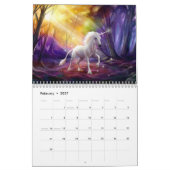 Farbe Ihrer Kinder Einhorn-Kalender Kalender (Feb 2027)