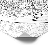 Farbe Ihres eigenen Drachen Mandala Poster (Ecke)