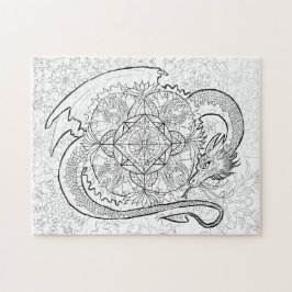 Farbe Ihres eigenen Drachen Mandala Puzzle