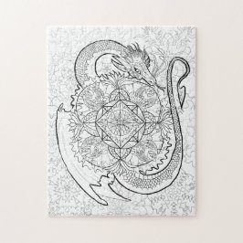 Farbe Ihres eigenen Drachen Mandala Puzzle