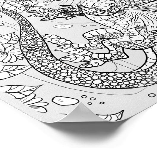 Farbe Ihres eigenen Gartendrachen Fee Poster (Ecke)