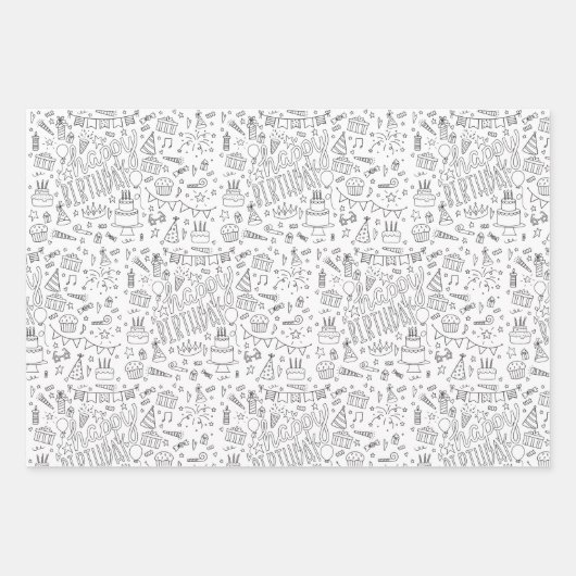 Farbe Ihres eigenen Geschenkpapier zum Geburtstag (Vorderseite)