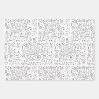 Farbe Ihres eigenen Geschenkpapier zum Geburtstag Set