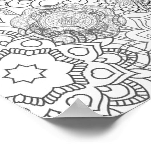 Farbe Ihres eigenen Mandala-Posters Poster (Ecke)