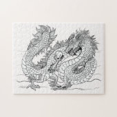 Farbe Ihres eigenen Perldrachen Lineart Puzzle (Horizontal)