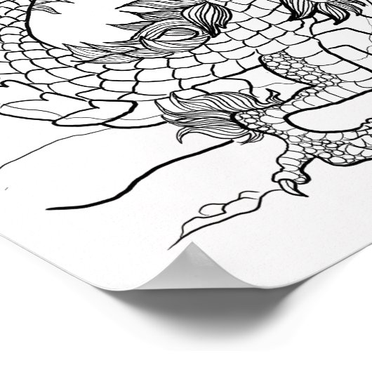 Farbe Ihres eigenen Perlendrachen Poster (Ecke)