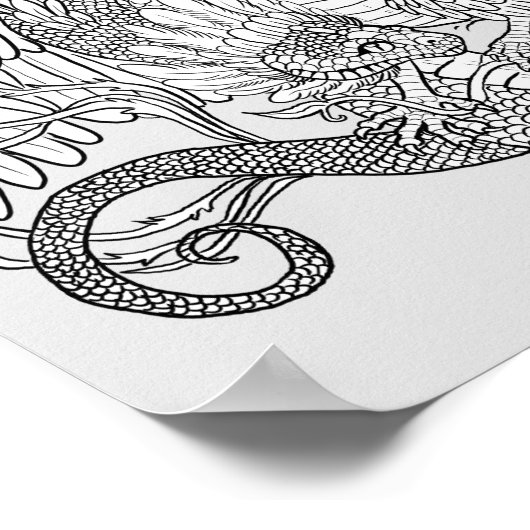 Farbe Ihres eigenen Quetzacoatals Poster (Ecke)