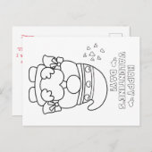 Farbe Ihres eigenen Valentins für Kinder (Mädchen- Postkarte (Vorne/Hinten)