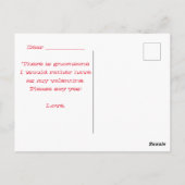 Farbe Ihres eigenen Valentins für Kinder (Mädchen- Postkarte (Rückseite)