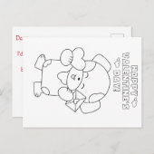 Farbe Ihres eigenen Valentins für Kinder Postkarte (Vorne/Hinten)