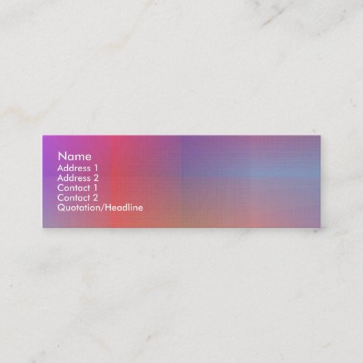 Farbe III Mini Visitenkarte (Vorderseite)