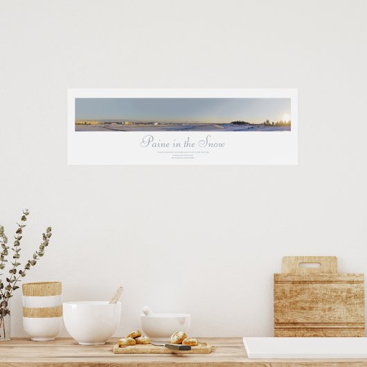 Farbe im Schneeband Poster (Küche)