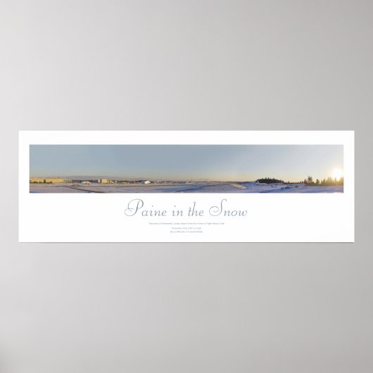 Farbe im Schneeband Poster (Vorne)