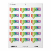 Farbe im Wasser Spill | Abstraktes Adressetikett (Vorne)