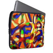 Farbe imposanter Farben, Orange und Blau gekämpft Laptopschutzhülle (Vorne Rechts)