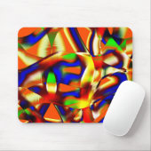 Farbe imposanter Farben, Orange und Blau gekämpft Mousepad (Mit Mouse)