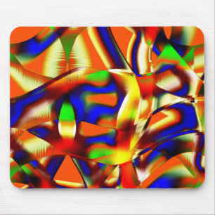 Farbe imposanter Farben, Orange und Blau gekämpft Mousepad