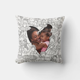 Farbe in Ballerina Kissen mit Foto