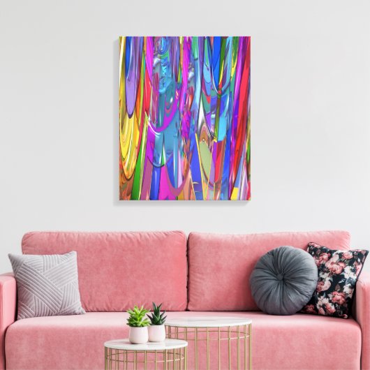 Farbe in Bewegung Leinwanddruck (Insitu (Wohnzimmer))