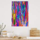 Farbe in Bewegung Poster (Küche)