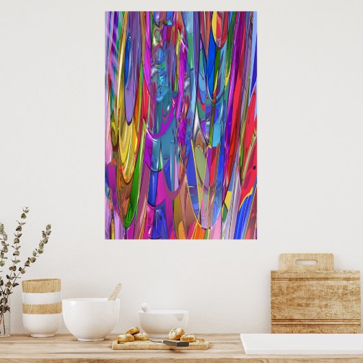 Farbe in Bewegung Poster (Küche)