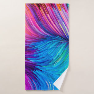 Farbe in Bewegungsserie. Abstraktes Design aus Fl Badehandtuch