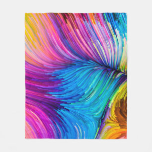 Farbe in Bewegungsserie. Abstraktes Design aus Fl Fleecedecke