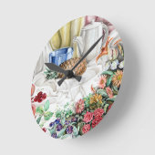 Farbe in der Küche Runde Wanduhr (Winkel)