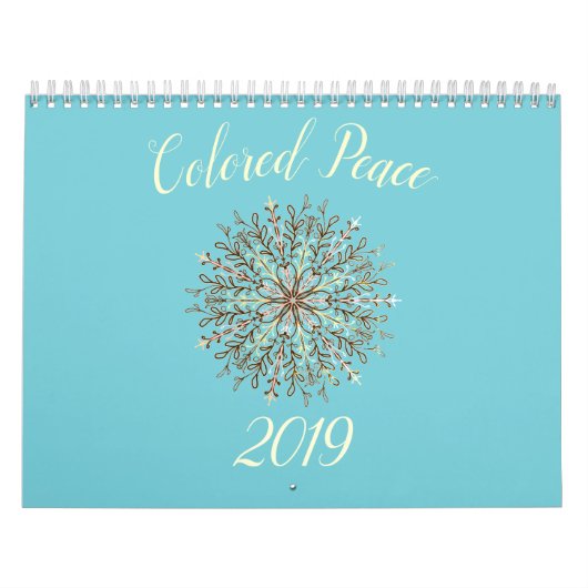 Farbe-in der Schwarzweiss-Kaleidoskop-Mandala Kalender (Titelbild)