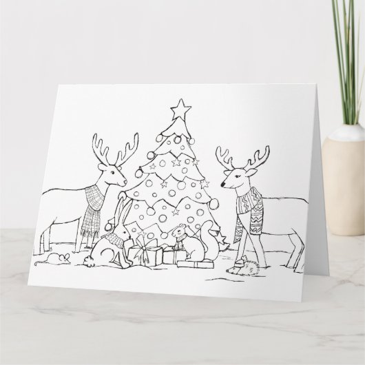 Farbe in der Weihnachtskarte Karte (Vorderseite)