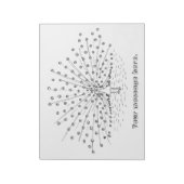 Farbe in einem Pfau Zeichnend Farbkommentar Notizblock (Rotiert)