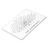 Farbe in einem Pfau Zeichnend Farbkommentar Notizblock (angewinkelt)