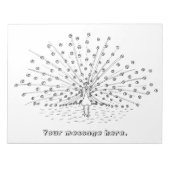 Farbe in einem Pfau Zeichnend Farbkommentar Notizblock (Vorderseite)