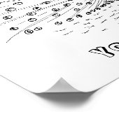 Farbe in einem Pfau Zeichnend Farbplakate Poster (Ecke)