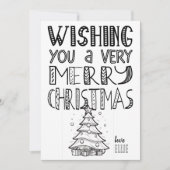 Farbe in Frohe Weihnachten mit Baum (1) flach Karte (Vorderseite)