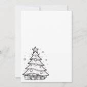 Farbe in Frohe Weihnachten mit Baum (1) flach Karte (Rückseite)