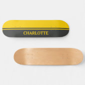 Farbe in Gelb und Schwarz Skateboard (Horizontal)