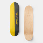 Farbe in Gelb und Schwarz Skateboard (Vorderseite)