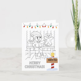 Farbe in Ihrer eigenen Weihnachtskarte Dankeskarte