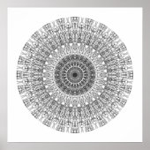 Farbe in Mandala 1 Poster (Vorne)