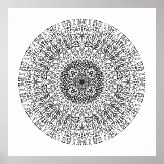 Farbe in Mandala 1 Poster (Vorne)