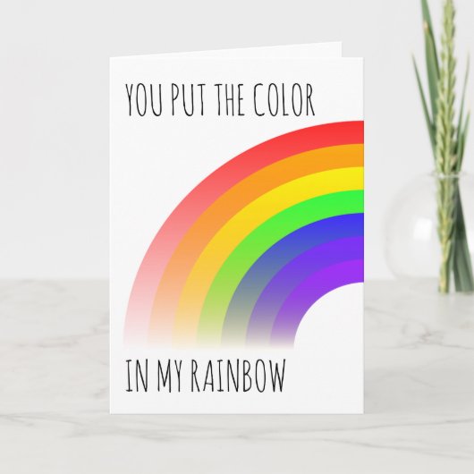 Farbe in meinem Regenbogen Dankeskarte (Vorderseite)
