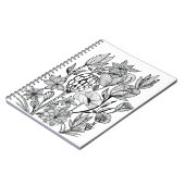 Farbe in Schwarz-weißen Blume Notizblock (Linke Seite)