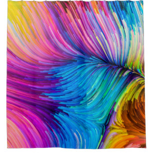 Farbe in Serie. Abstraktes Design aus Fl Duschvorhang