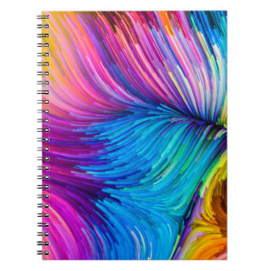 Farbe in Serie. Abstraktes Design aus Fl Notizblock