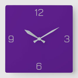 Farbe Indigo 4B0082 - Option Name hinzufügen Quadratische Wanduhr